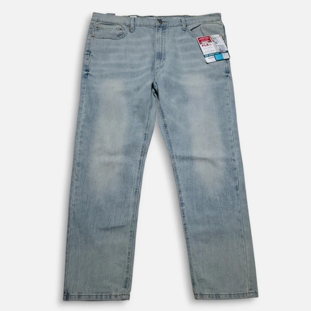 Signature By Levi Strauss & Co Mens 40 x 30 Flex Stretch Regular Taper Light New